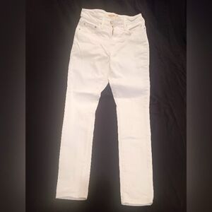 White Levis 721 High Rise Skinny